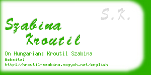 szabina kroutil business card